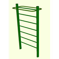 LE.ST.011 Bare de perete cu bare suspendate - Echipament de fitness pentru exterior