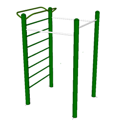 Rack simplu cu bare de perete - Echipament de fitness pentru exterior