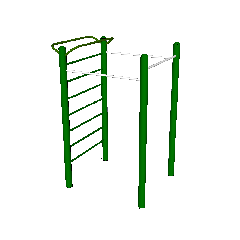 Rack simplu cu bare de perete - Echipament de fitness pentru exterior